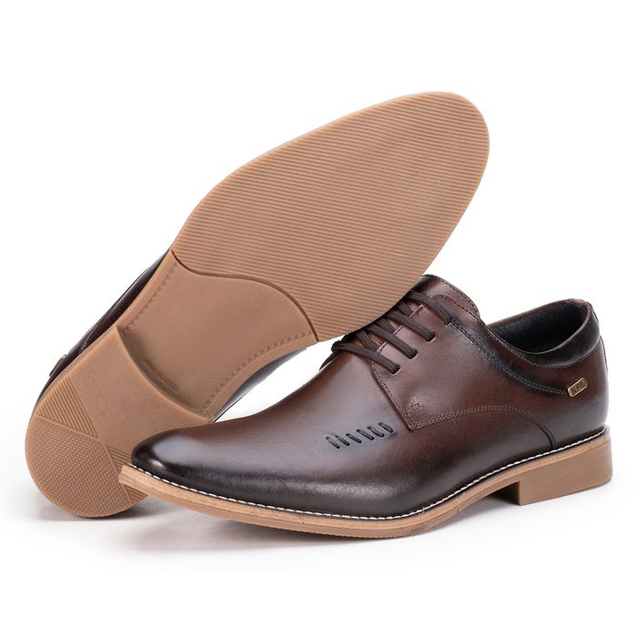 Sapato Social Marrom Masculino de Couro Paris Mode... - KÉFFOR Calçados
