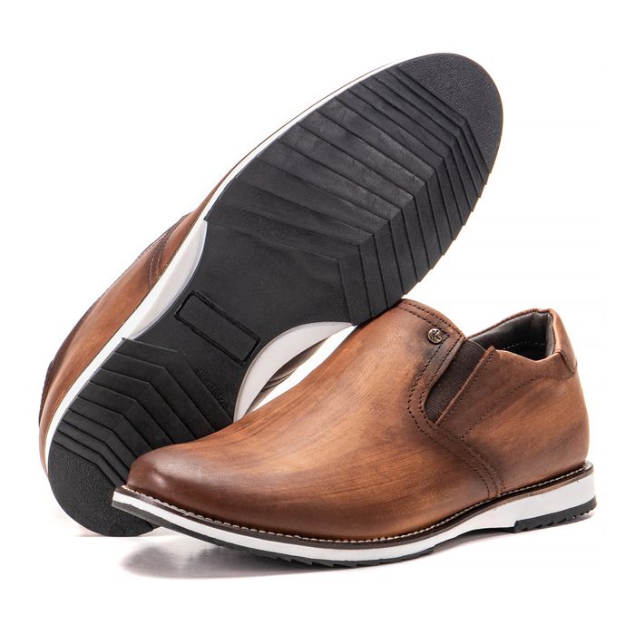 Sapato Oxford De Couro Marrom Fosco Macio Bico Red... - KÉFFOR Calçados