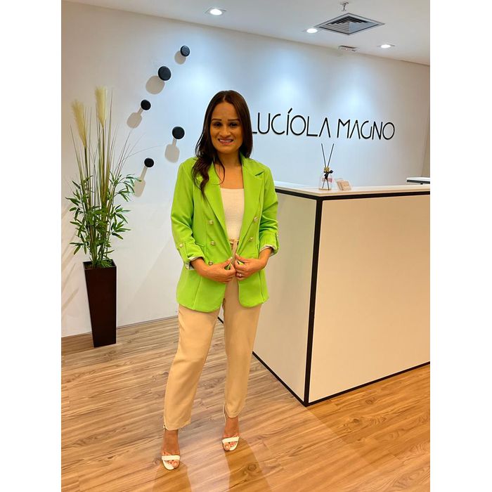 Blazer Max Verde Lima - Clara - LUCIOLA MAGNO