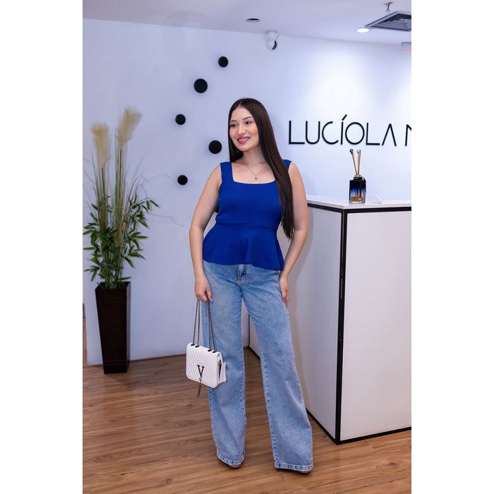 Blusa Tricô Azul Marinho - Julia - LUCIOLA MAGNO