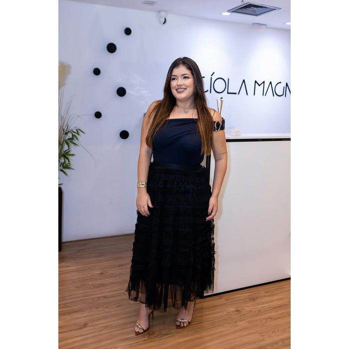 Saia Preta - Tule Babados - LUCIOLA MAGNO