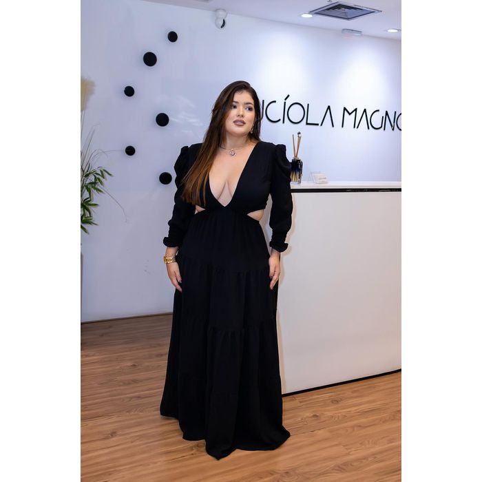 Vestido Preto - Manga Princesa - LUCIOLA MAGNO