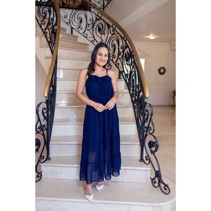 Vestido Azul Marinho - Suellem - LUCIOLA MAGNO