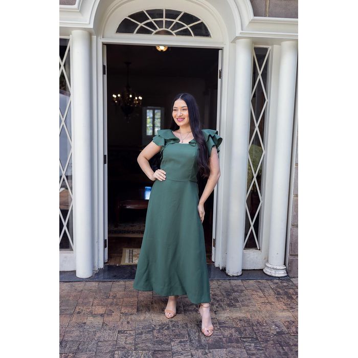 Vestido Verde Militar - Tarsila - LUCIOLA MAGNO
