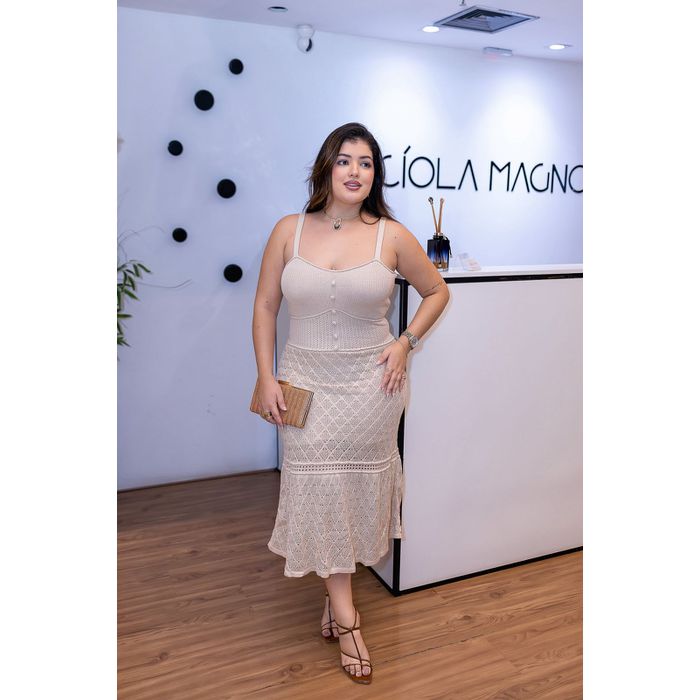 Vestido Tricô Nude - Agata - LUCIOLA MAGNO