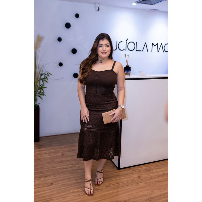 Vestido Tricô Marrom - Agata - LUCIOLA MAGNO
