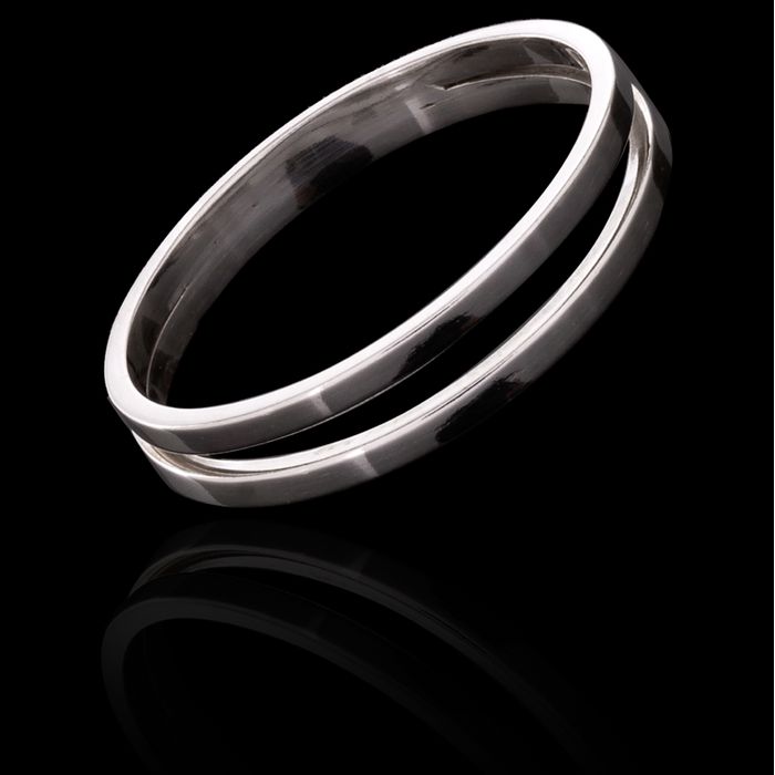Aliança Aros 4 mm Prata 925