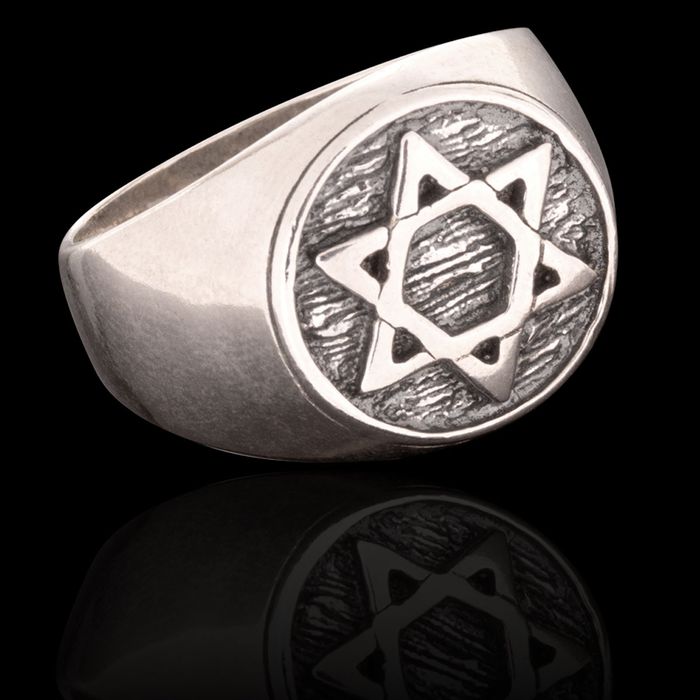 Anel Estrela de Davi Prata 925