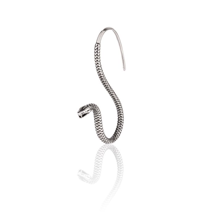 Brinco Cobra Prata 925 - 1 PEÇA (Não é o par) 