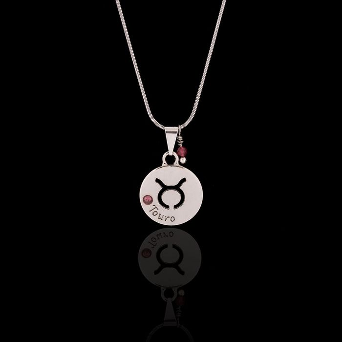 Colar Signo Touro Aço Inox Prateado
