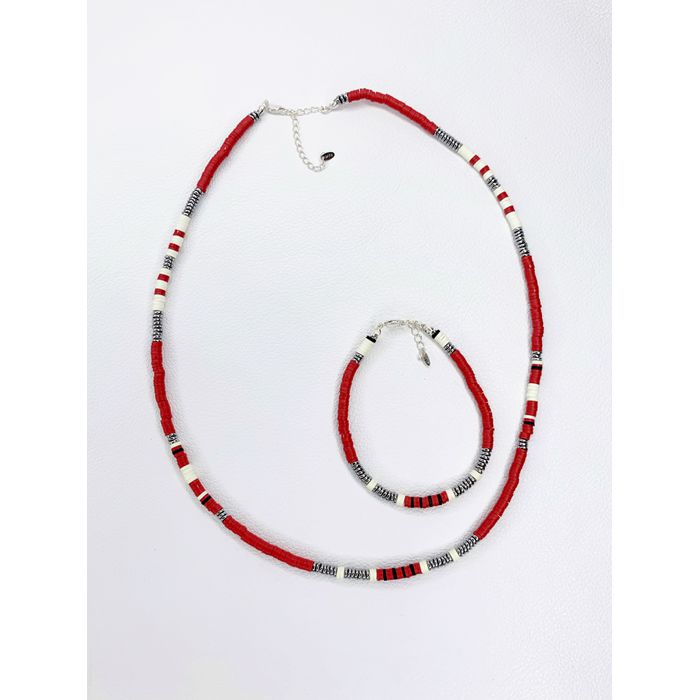 Conjunto Discos Silicone Red Prata 925 