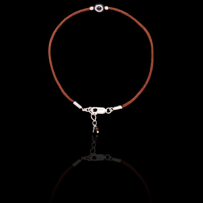 Pulseira Minimal Grego Fio de Seda Prata 925