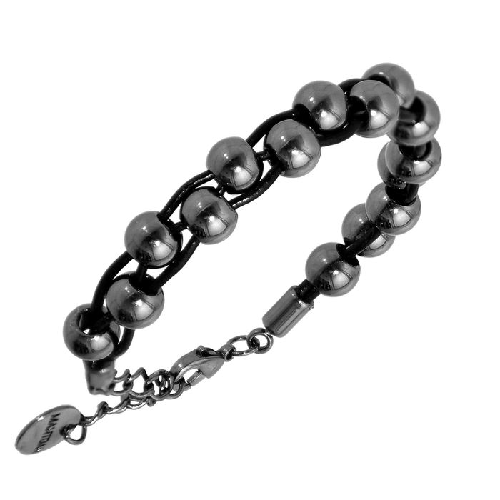 Pulseira Masculina Berloques Grafite