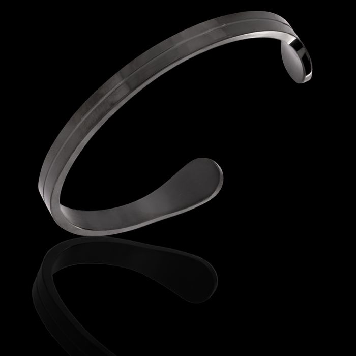 Pulseira Fio 6mm Aço Inox Preto