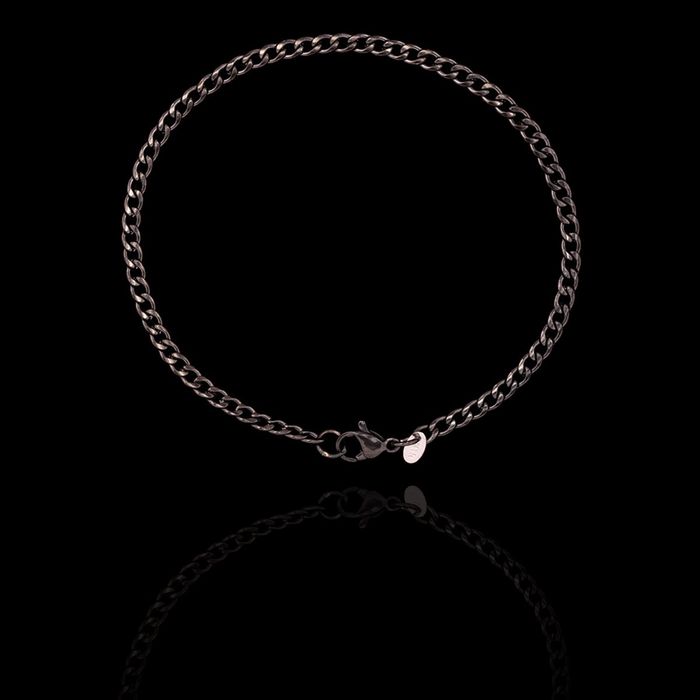Pulseira Grumet 3mm Aço Inox Preto