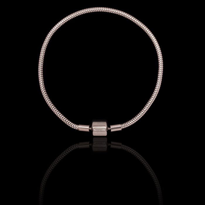 Pulseira estilo Pandora Aço Inox Prateado