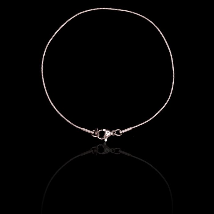 Pulseira Rabo de Rato 1mm Aço Inox Prateado