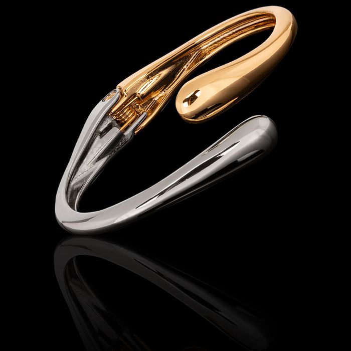 Bracelete Gotas Zamac Dourado/Prateado