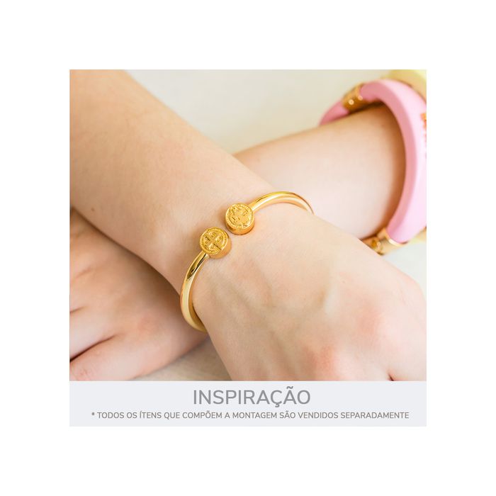 Bracelete São Bento Zamac Dourado