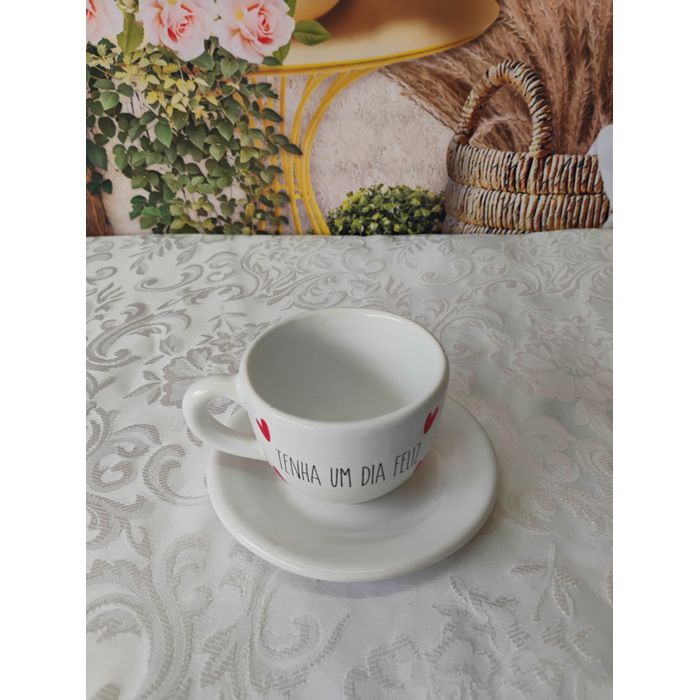 Xícara de Café com Pires Frases Coração 182-1000