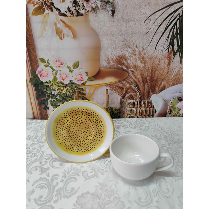 Xícara de Chá com Pires Maracujá