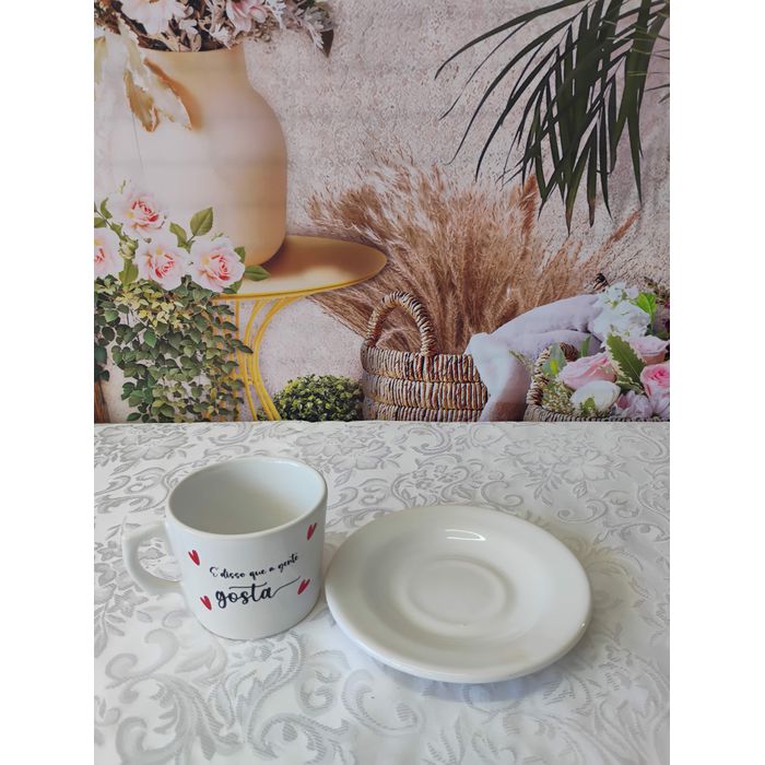 Xícara De Chá Colonial Frases/Coração - É disso que a gente gosta 182-997