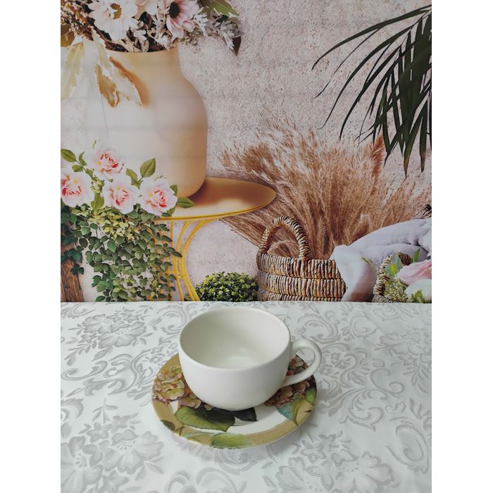 Xícara de Chá com Pires Hortênsia