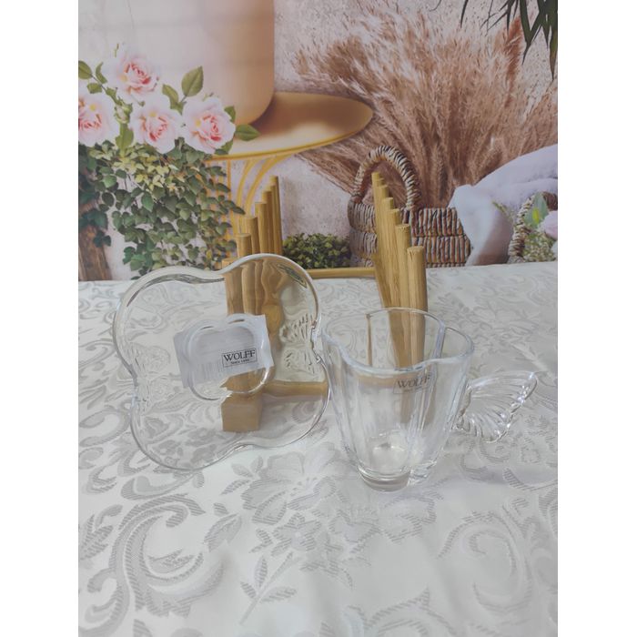 Xicaras de Café c/ Pires Butterfly 80 ml 29271