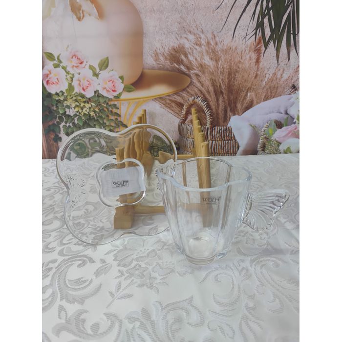 Xicara de Chá de Vidro Butterfly 180 ml 29272
