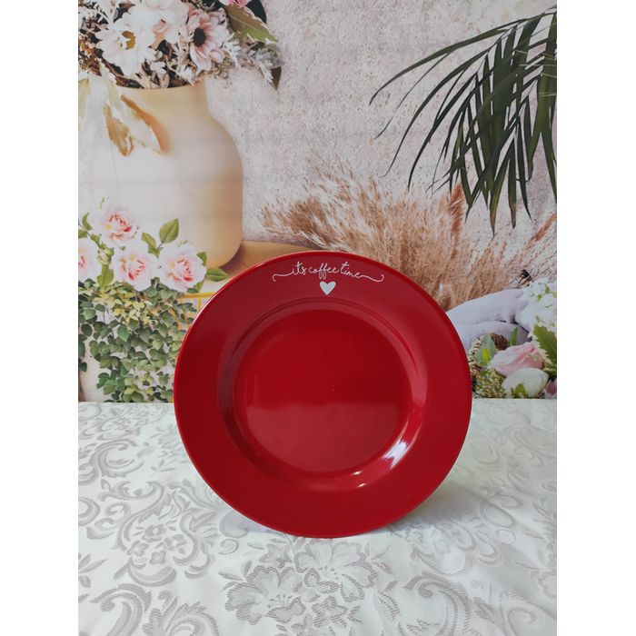 Prato Sobremesa Lamour Vermelho