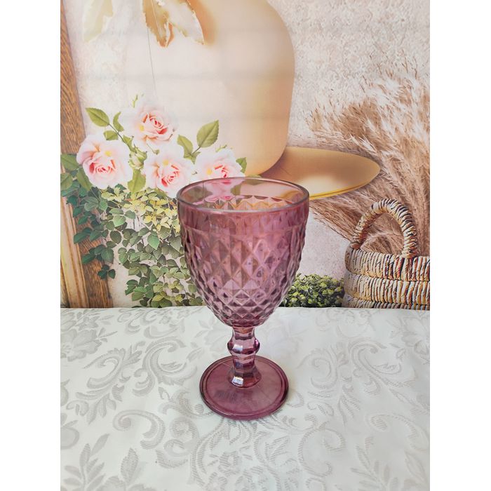 Taça de Vidro Bico de Abacaxi Lilás 325 ml 6486