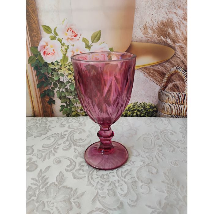 Taça de Vidro Diamante Best Kaza Marsala 340ml