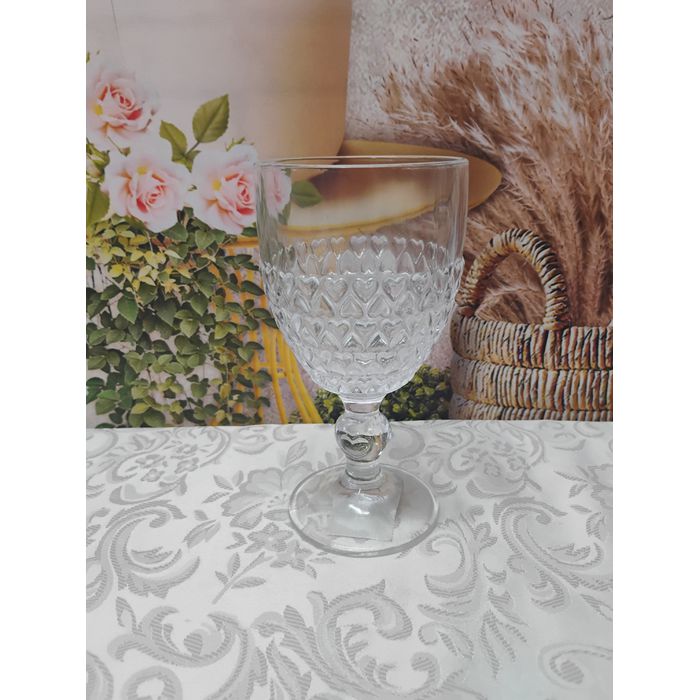 Taça de Cristal Coração Transparente 330 ml 1705