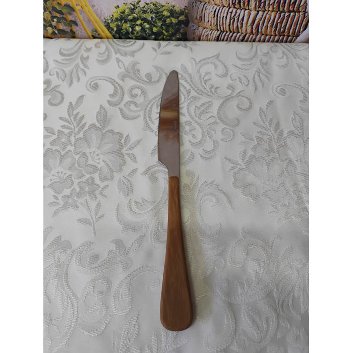 Faca p/ Mesa de Aço Inox c/ Cabo em Plástico Amadeirado Milão 24cm 71828