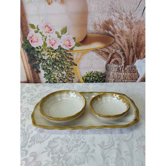 Conjunto Travessa 27 cm e 02 Bowls Orion Filipinas 310641