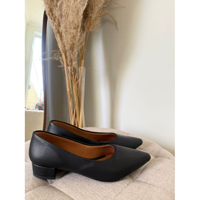 Scarpin Preto fosco salto 2cm - NAYKAZUMI