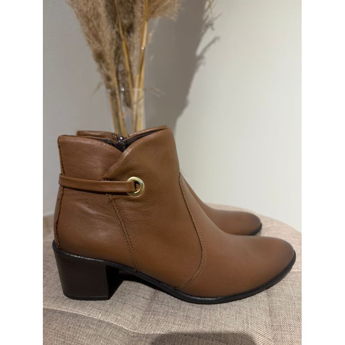 Bota Feminina Ana Soft Cano Curto Pelica Mocha mou... - NAYKAZUMI