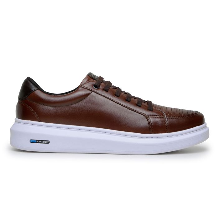 Sapatenis Masculino Leve Confortável Em Couro 100% Legitimo Parra Boots - Havana