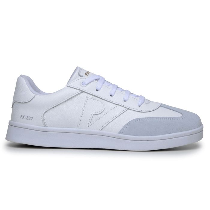 Sapatenis Feminino 100% Couro Legitimo Moderno Confortável Detalhado PX-337 - Branco