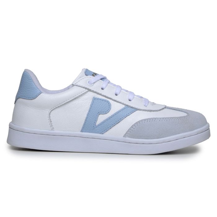 Sapatenis Feminino 100% Couro Legitimo Moderno Confortável Detalhado PX-337 - Azul