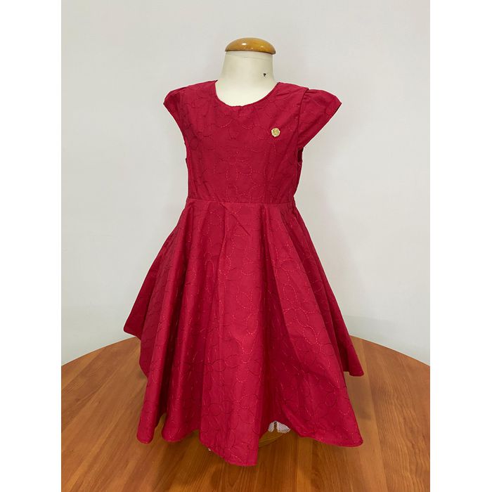 Vestido Milon Vermelho - REINO DAS CRIANÇAS