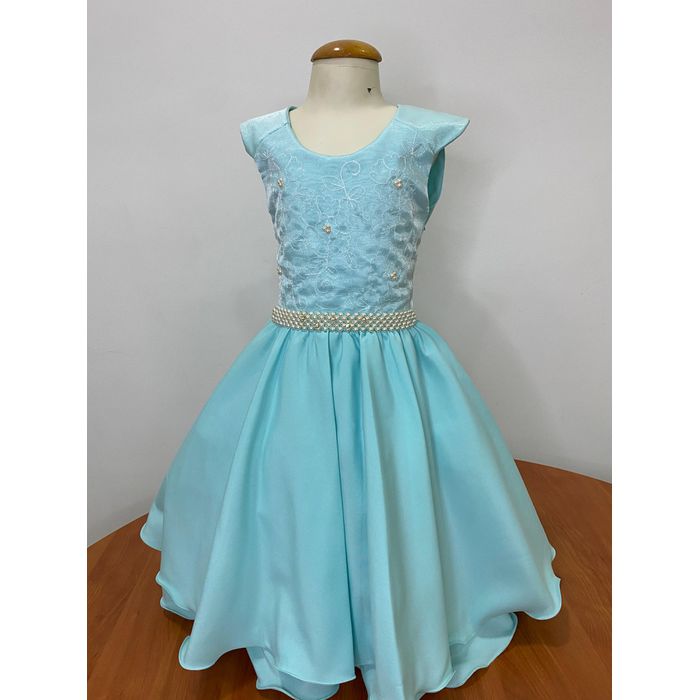 vestido Flu Flu Azul Esverdead... - REINO DAS CRIANÇAS
