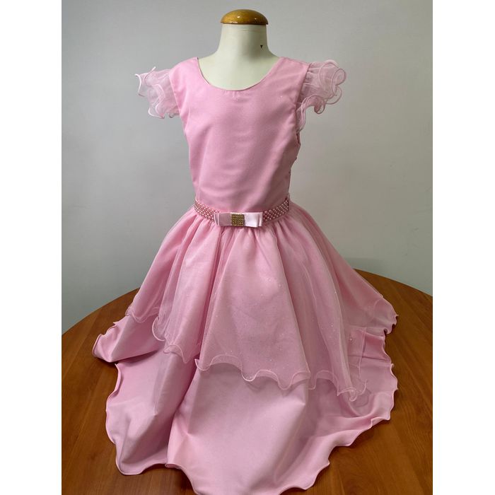 Vestido Bambina Rosa - REINO DAS CRIANÇAS