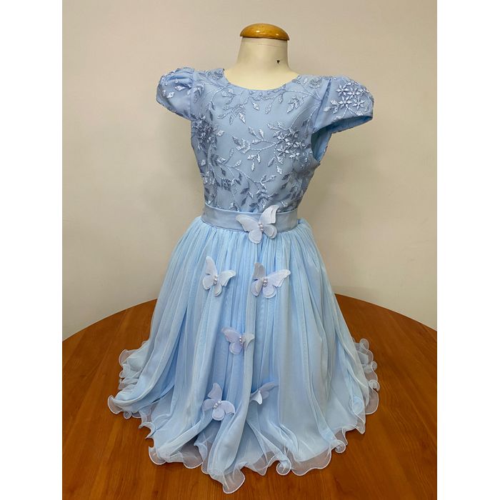 Vestido Villa Lele Azul Bebê - REINO DAS CRIANÇAS