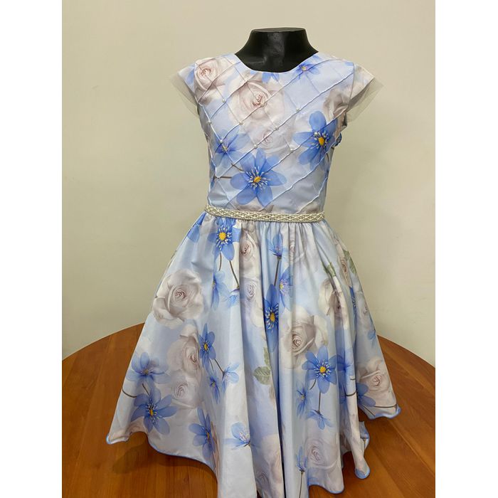 Vestido Flu Flu Azul Floral - REINO DAS CRIANÇAS