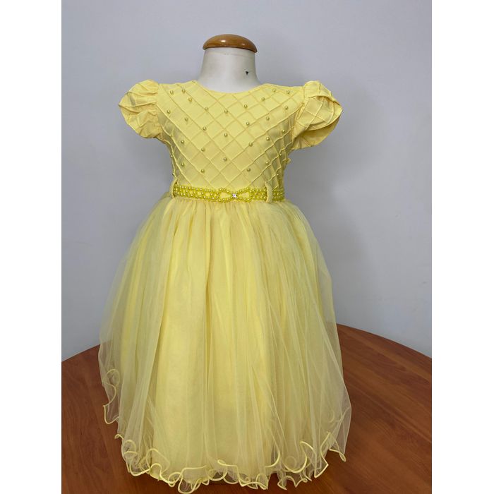 Vestido Menina Bonita Amarelo - REINO DAS CRIANÇAS