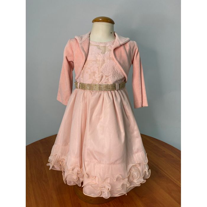 Vestido Menina Bonita Nude - REINO DAS CRIANÇAS