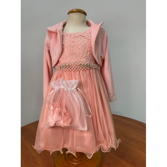 Vestido Plinc com Boleiro - REINO DAS CRIANÇAS