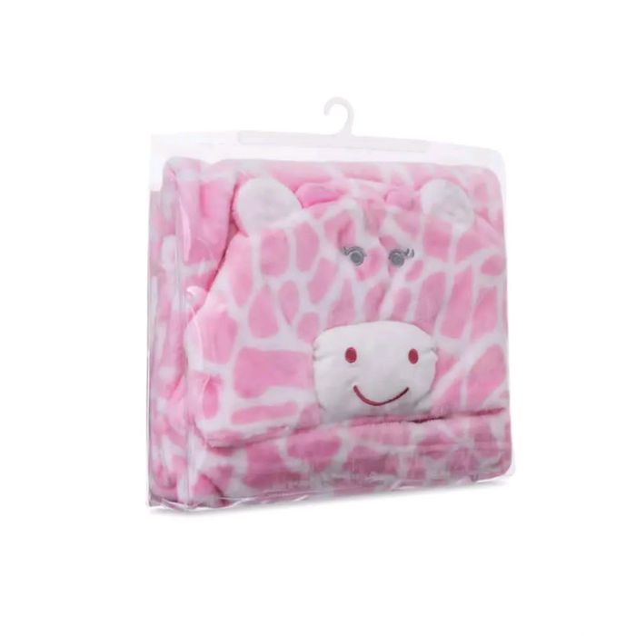 Manta com Capuz Girafinha Rosa - REINO DAS CRIANÇAS