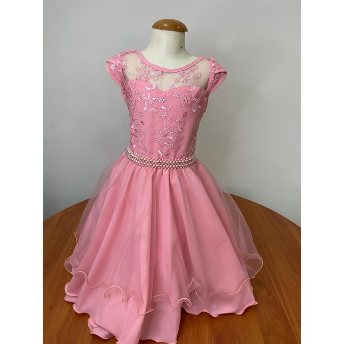 Vestido Flu Flu Rosa - REINO DAS CRIANÇAS